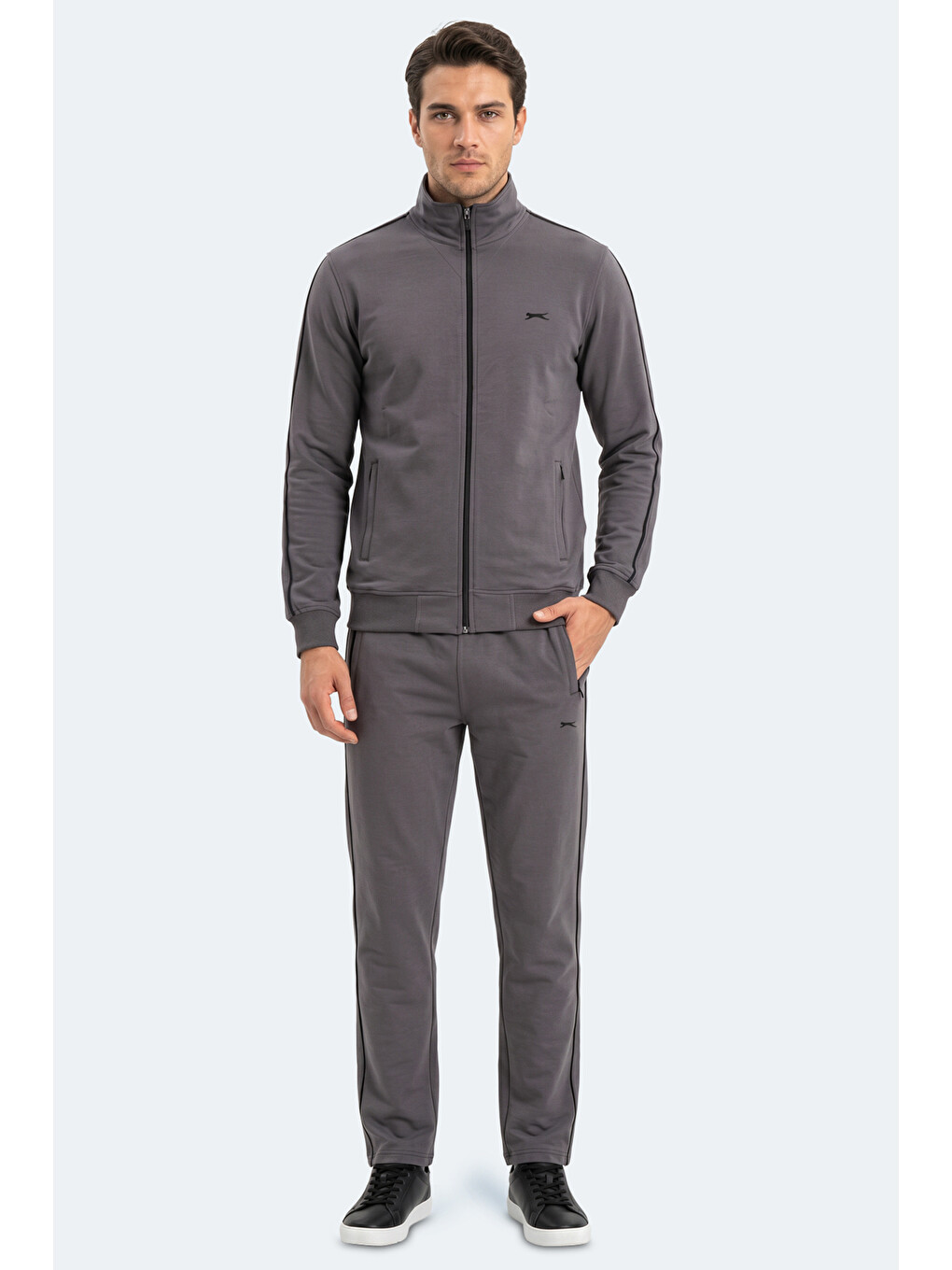 BLOWBACK Erkek Slim Fit Koyu Gri Eşofman Takımı