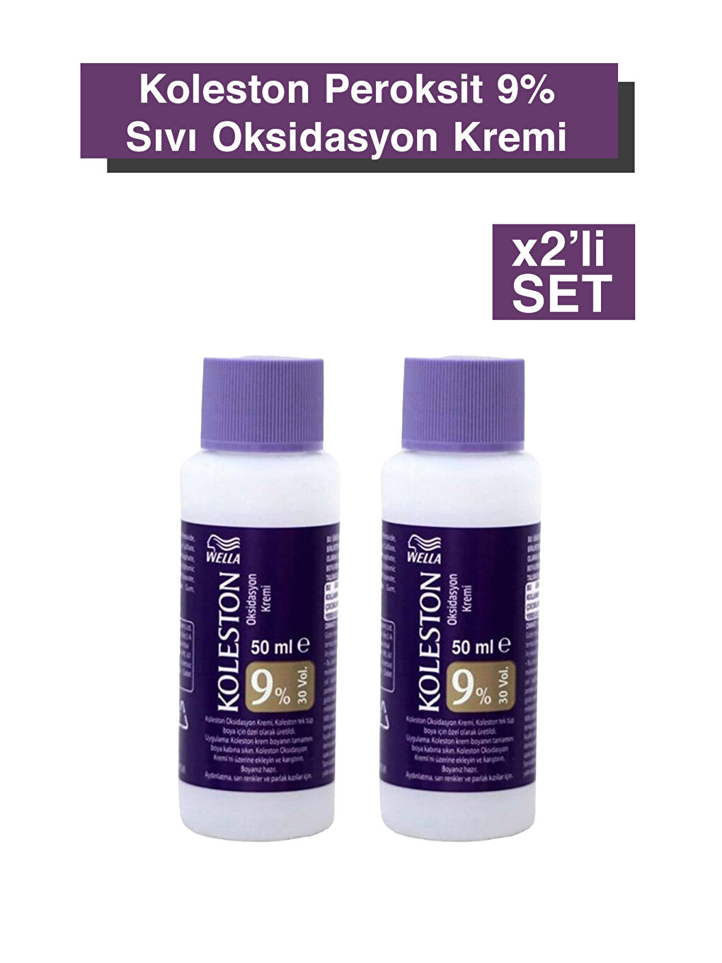 Wella Renksiz Koleston Peroksit 9% Sıvı Oksidasyon Kremi 2x'li