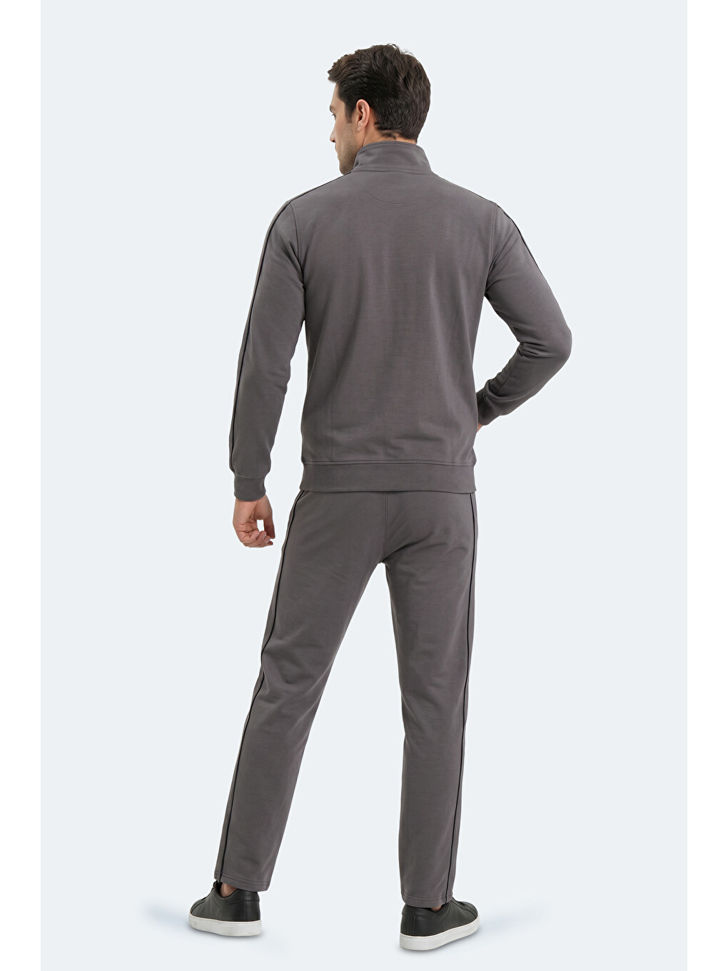 BLOWBACK Erkek Slim Fit Koyu Gri Eşofman Takımı-3