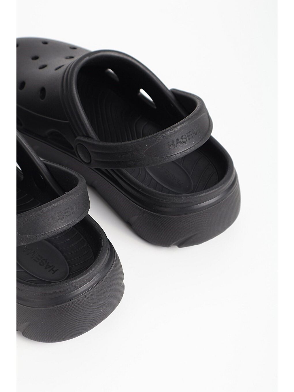 Erkek Kayış Detaylı Siyah Eva Sabo Terlik 23709-2