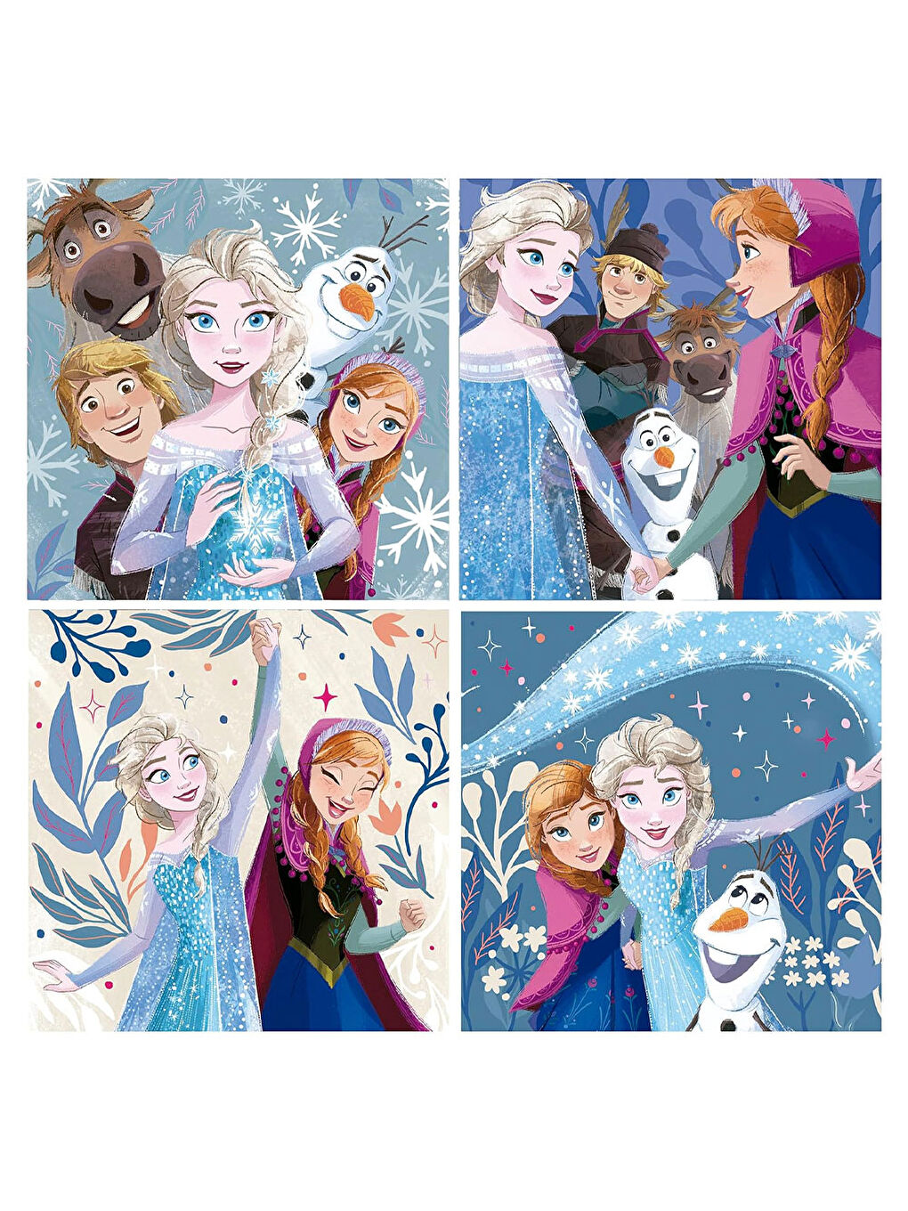 Çocuk Puzzle Frozen Kademeli Yapboz 12+16+20+25 Parça 19735-1