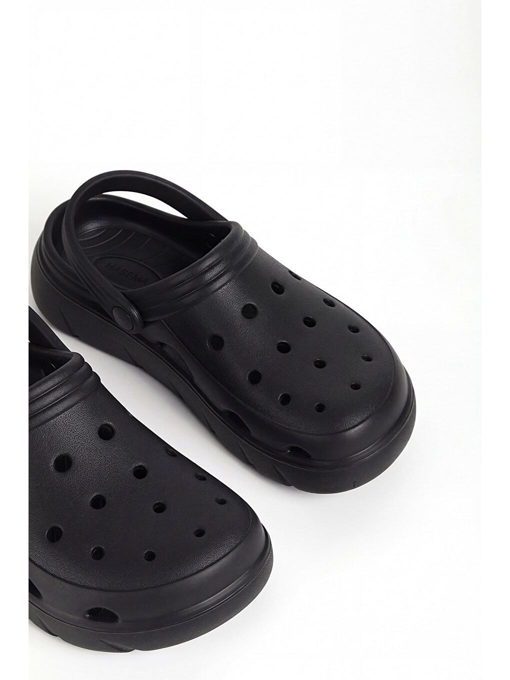 Erkek Kayış Detaylı Siyah Eva Sabo Terlik 23709-3