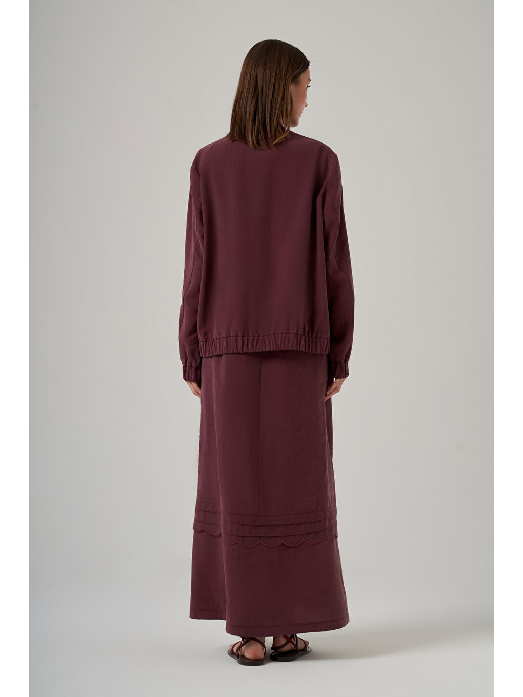 İç Elbise Ceket İkili Takım 1047 Mürdüm-3