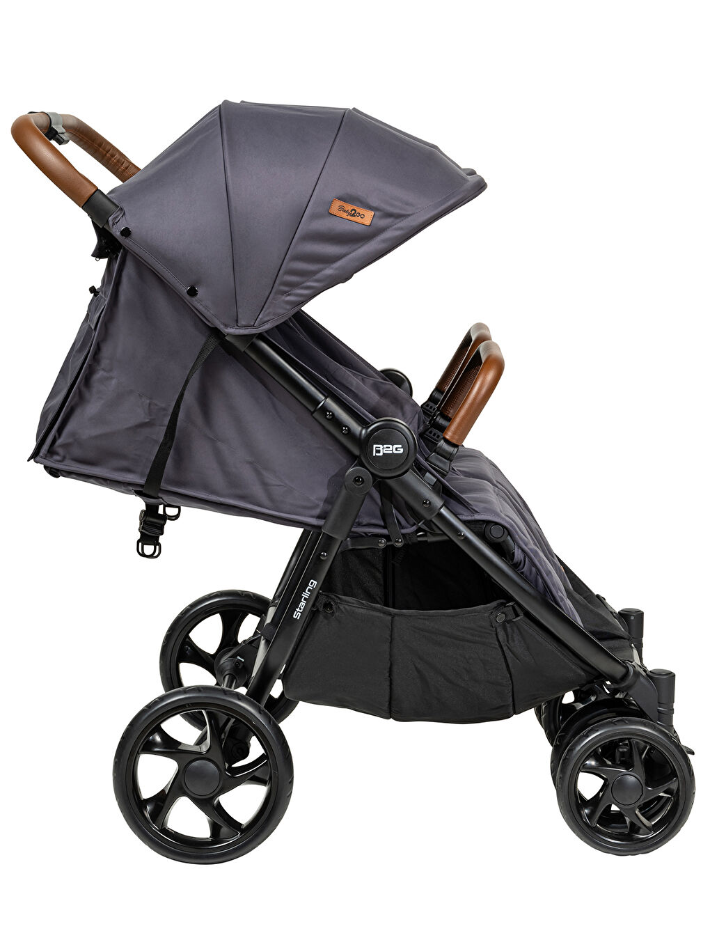 Starling İkiz Bebek Arabası Gri-6