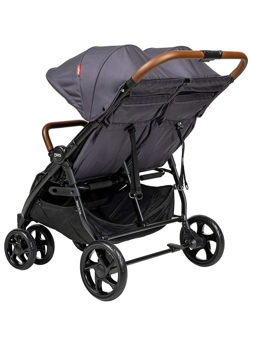 Starling İkiz Bebek Arabası Gri-7