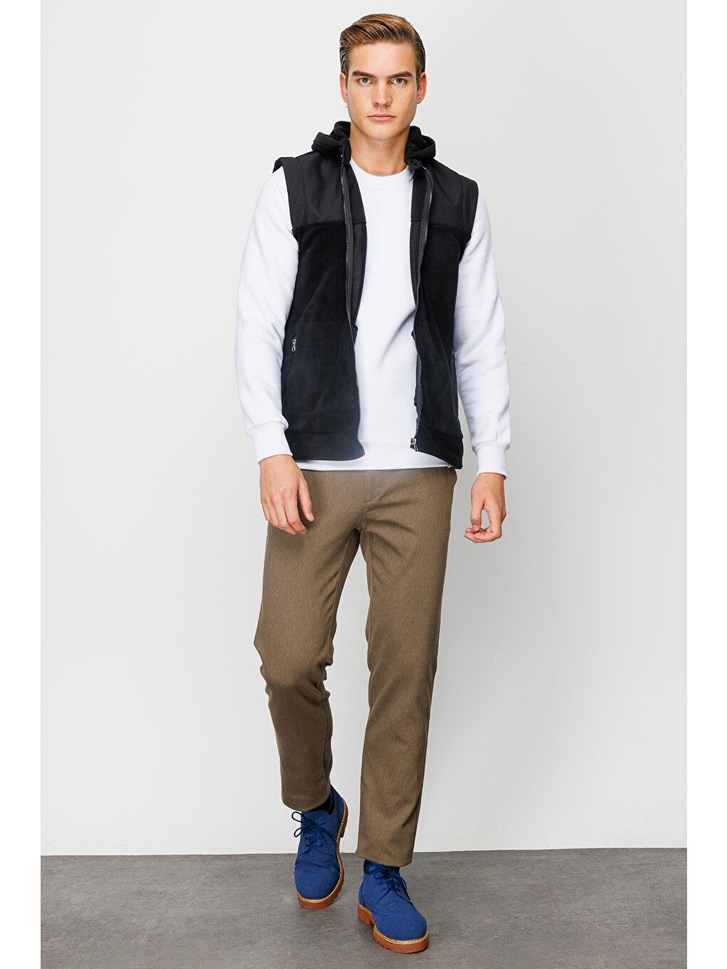 Erkek Siyah Yelek Polar-2