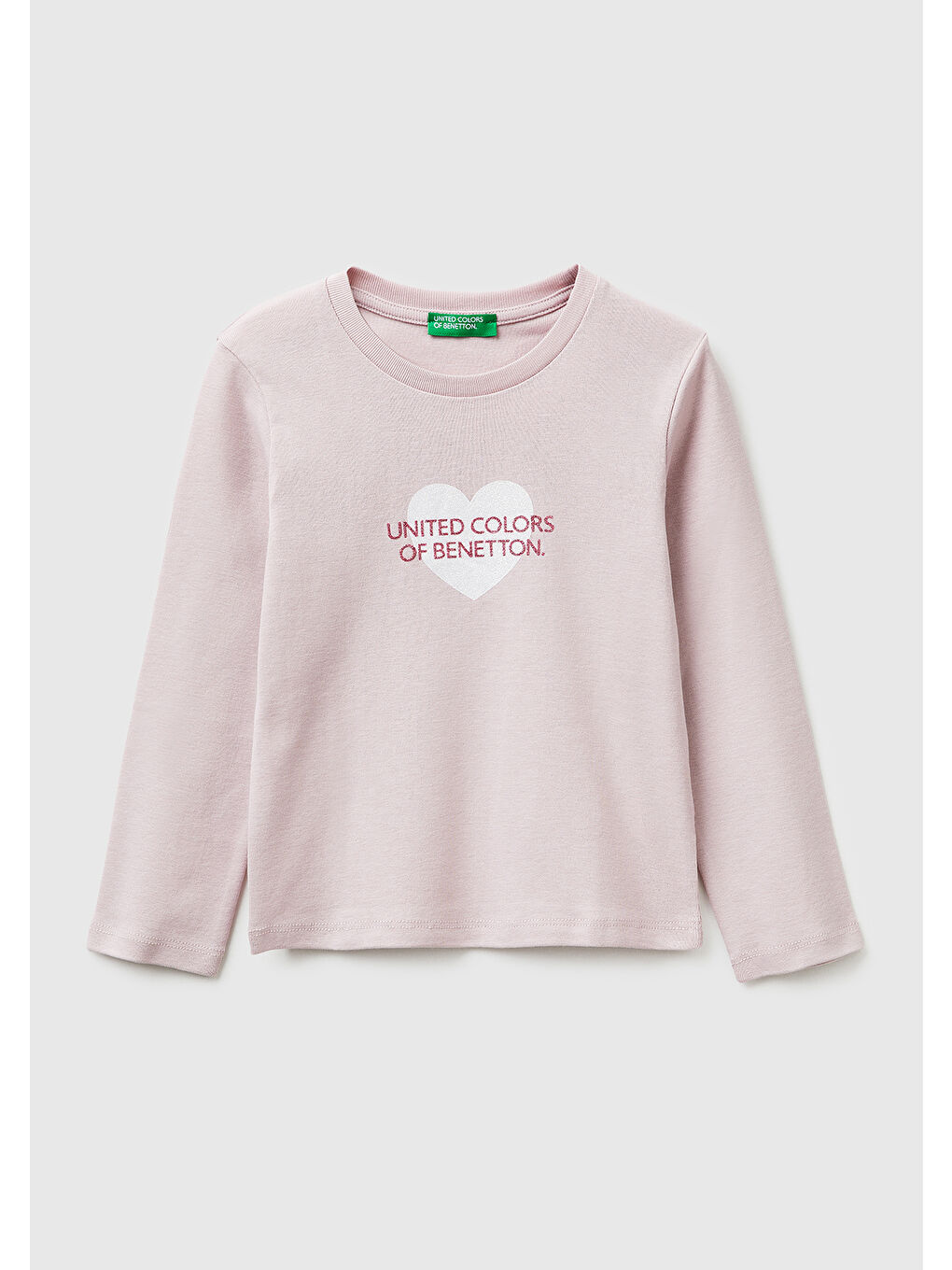 Karışık Kız Çocuk Simli Renkli Grafik Baskılı Yuvarlak Yaka Uzun Kollu T-Shirt