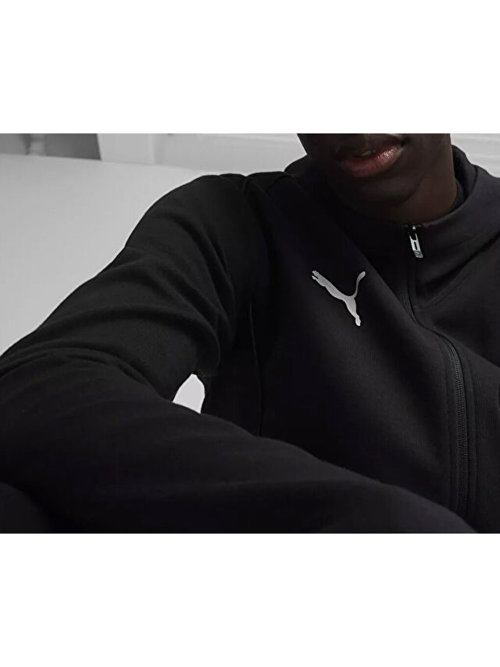 Teamfinal Casuals Hooded Erkek Futbol Fermuarlı Sweatshirt 65852803 Siyah-3