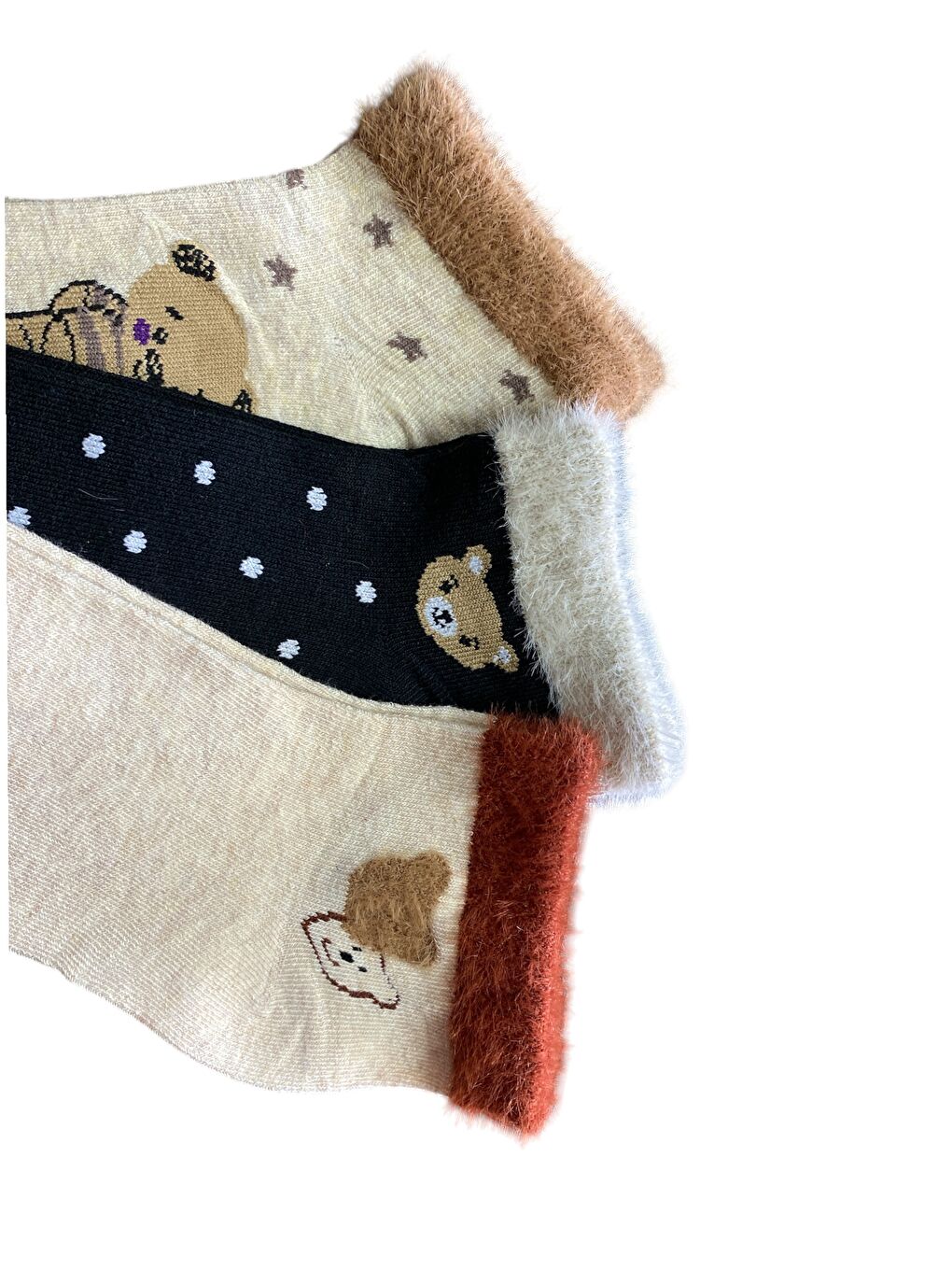 Karışık 6'lı Kadın Desenli Yumoş Kaliteli Patik Çorap-1