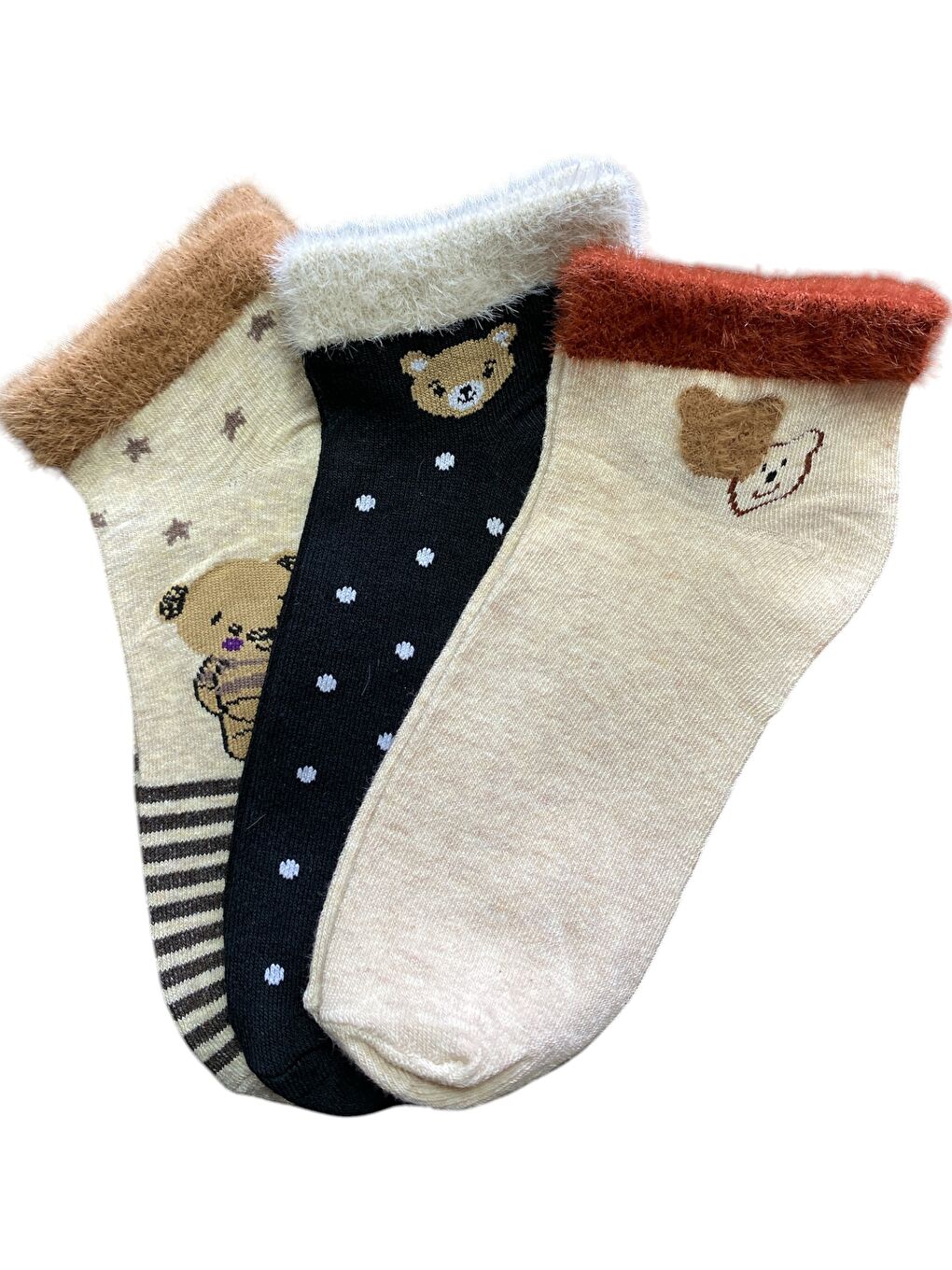 Karışık 6'lı Kadın Desenli Yumoş Kaliteli Patik Çorap-2