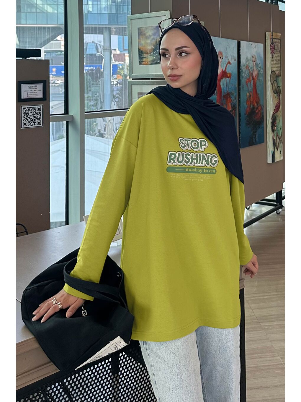 Bisiklet Yaka Tişört 70 cm Fıstık Yeşil-1