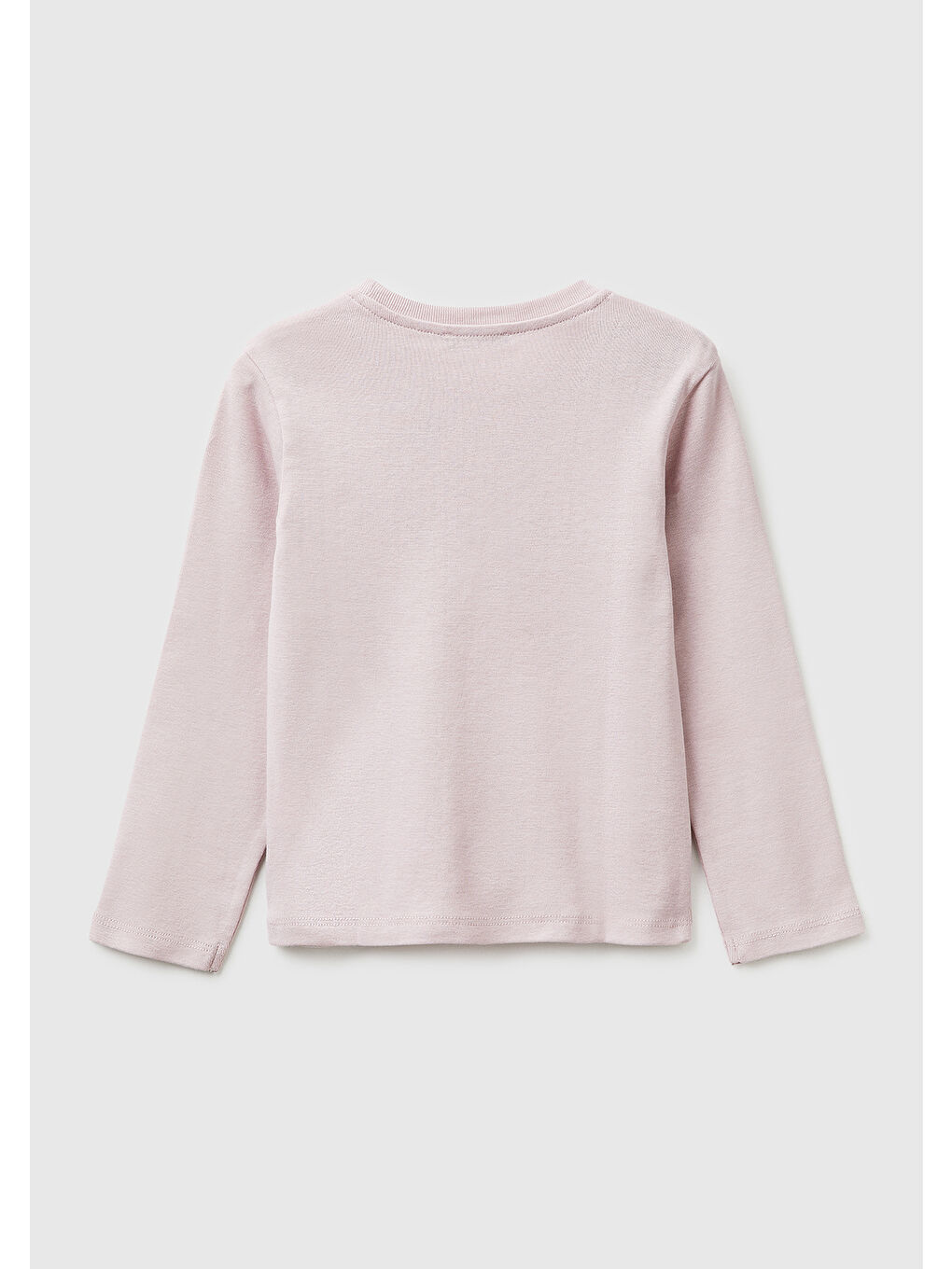 Karışık Kız Çocuk Simli Renkli Grafik Baskılı Yuvarlak Yaka Uzun Kollu T-Shirt-1