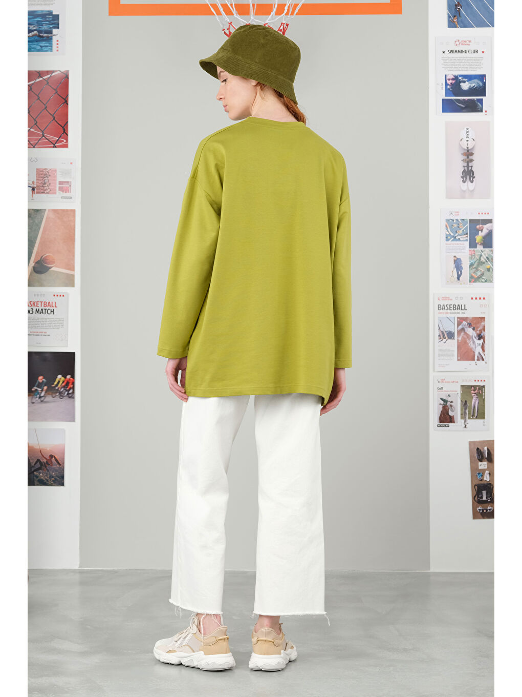 Bisiklet Yaka Tişört 70 cm Fıstık Yeşil-2