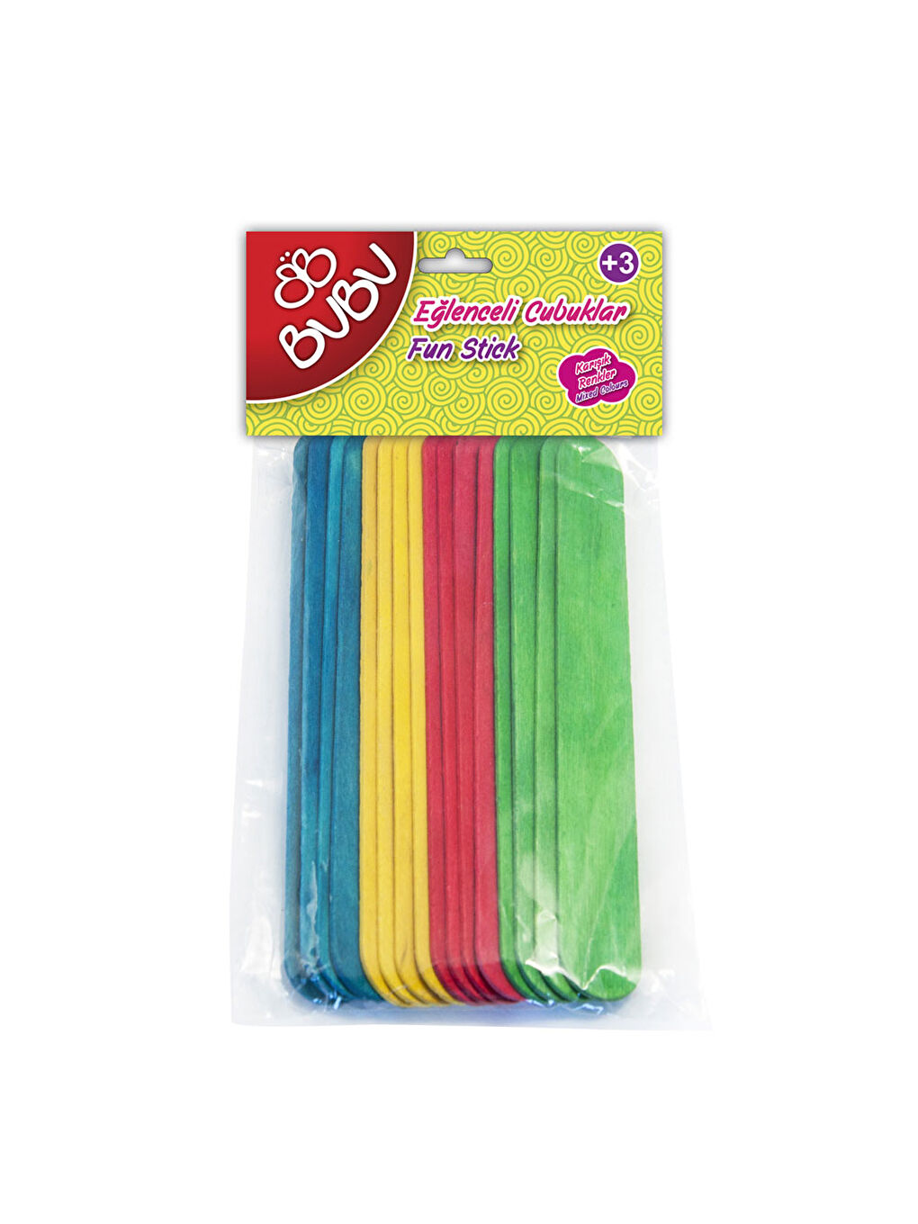 Bu-Bu Eğlenceli Çubuklar Renkli 40'Lı Uzun HS0014