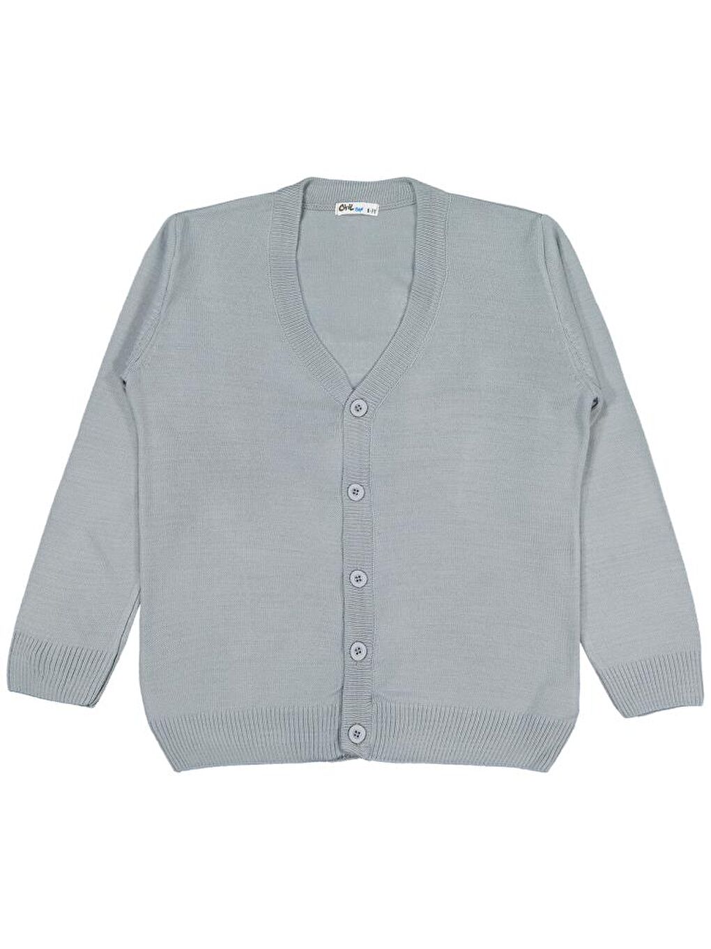 Boys Basic Triko 6-9 Yaş Hırka - Gri 9-10 Yaş