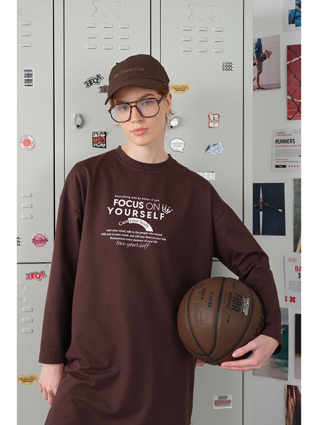 Kahverengi Bisiklet Yaka Tişört 90 cm Kahve