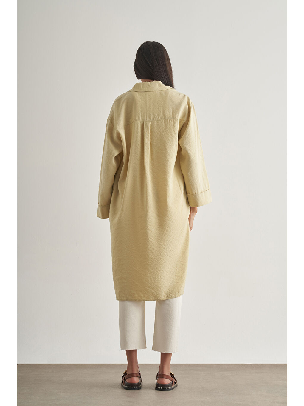 Turkuaz Modal Karışımlı Su Yeşili Uzun Tunik-3