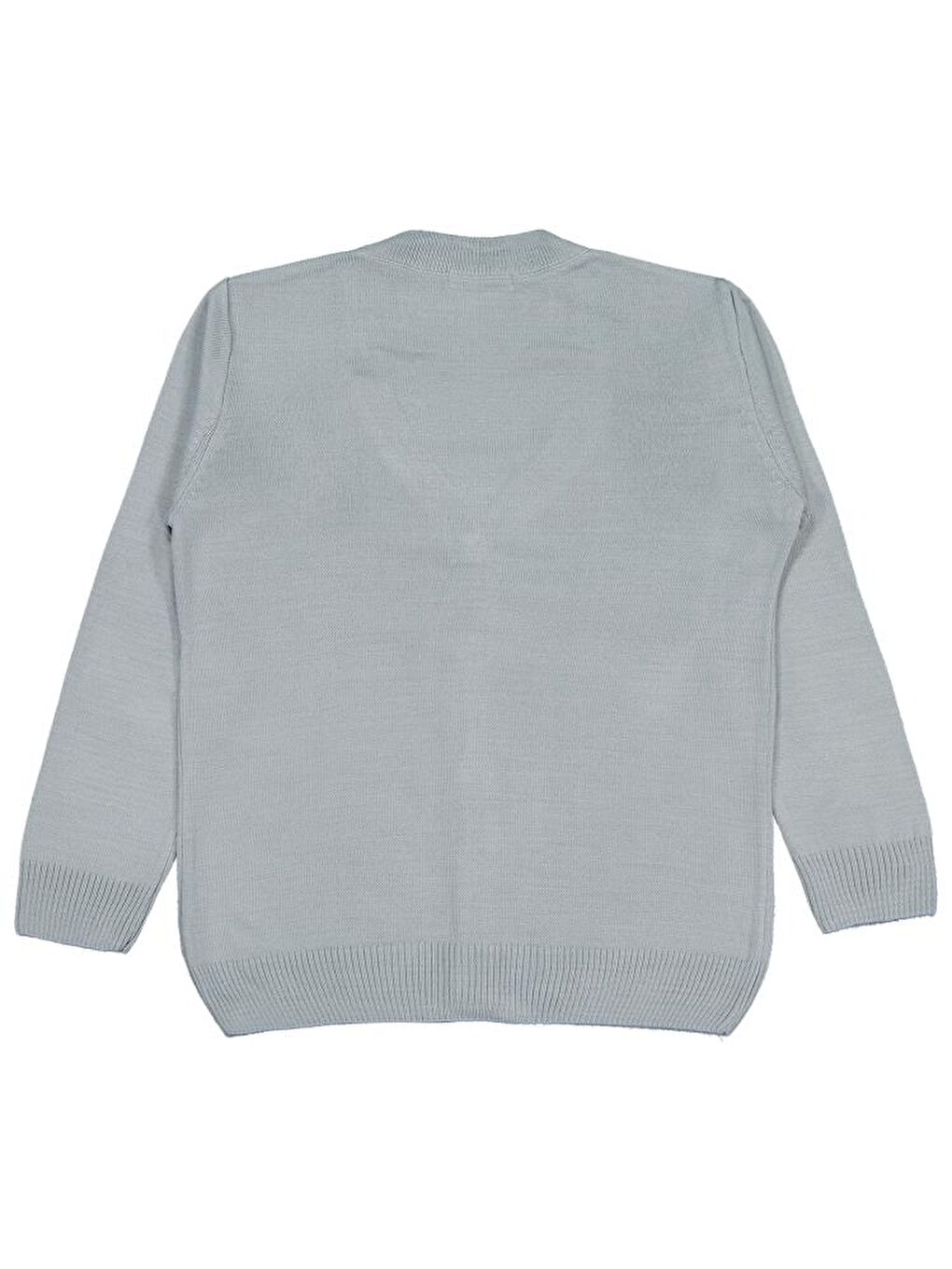 Boys Basic Triko 6-9 Yaş Hırka - Gri 9-10 Yaş-1