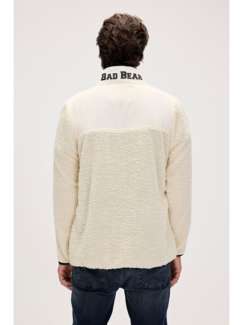 Galvin Beyaz Erkek Full-Zip Polar Sweatshirt-5