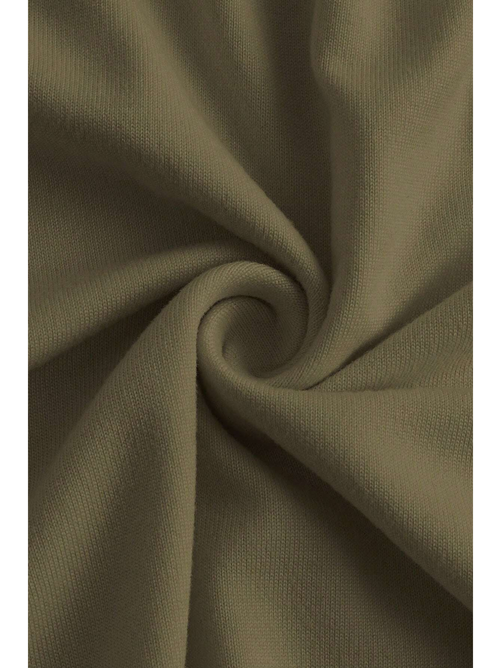 Kadın Haki Elastanlı Drapeli Uzun İspanyol Kollu Crop Bluz-2