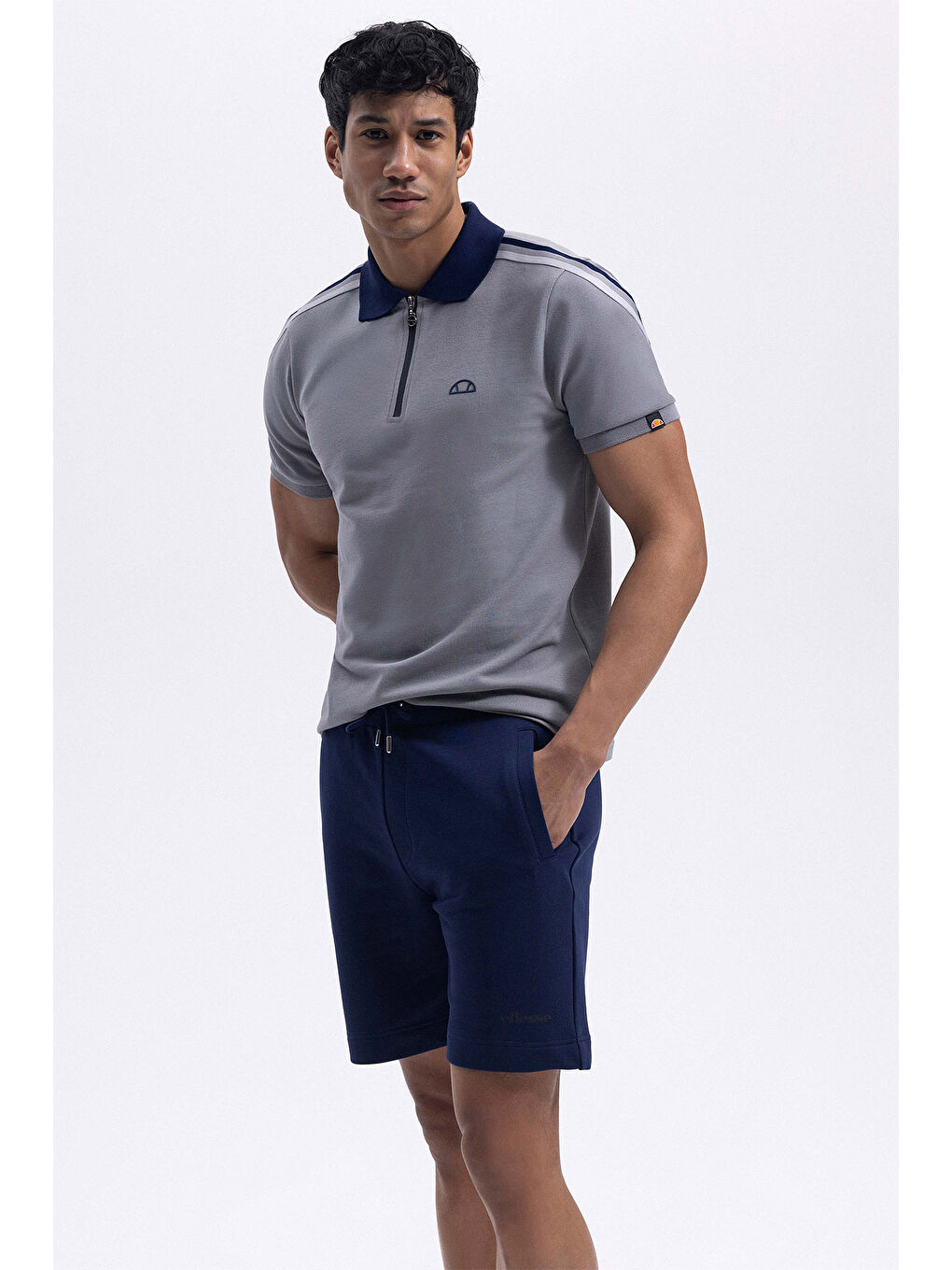 Lacivert Logolu Standart Fit Normal Bel Cepli Short EM1351-NV-2