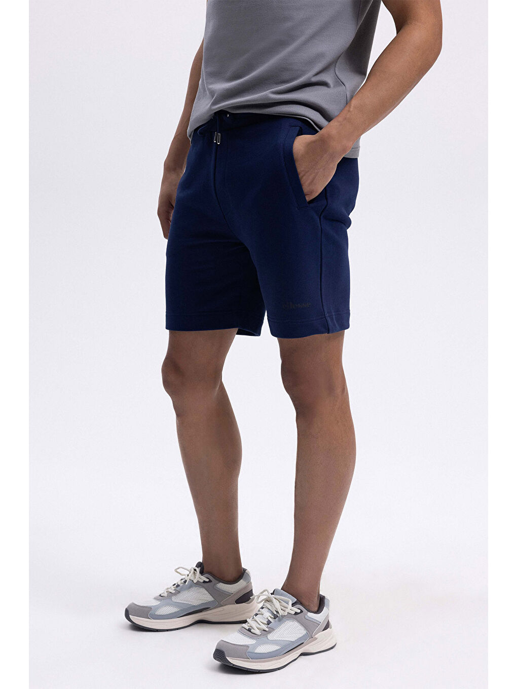 Lacivert Logolu Standart Fit Normal Bel Cepli Short EM1351-NV-3