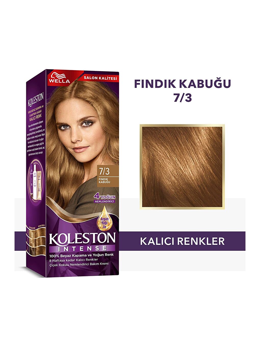 Wella Renksiz Koleston Intense Saç Boyası 7/3 Fındık Kabuğu