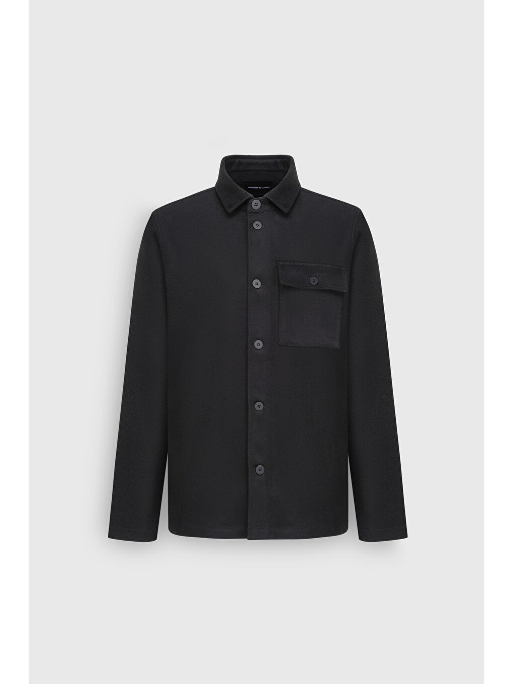 Erkek Siyah Relax Fit Gömlek Yaka Cepli Polar Gömlek-7