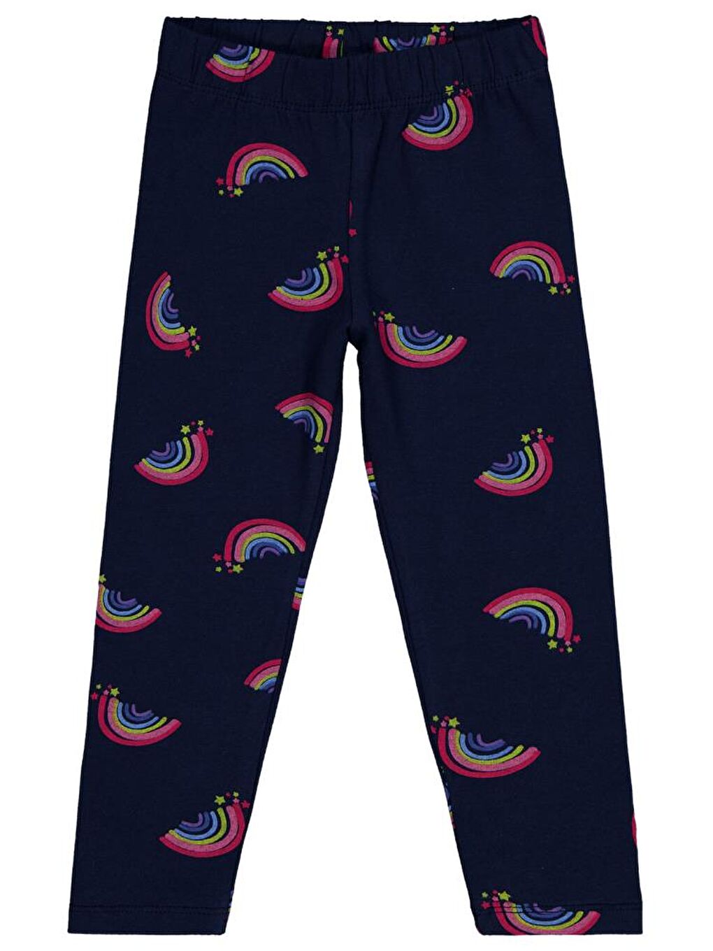 Girls Rainbow Baskılı 2-5 Yaş Tayt - Lacivert 5-6 Yaş