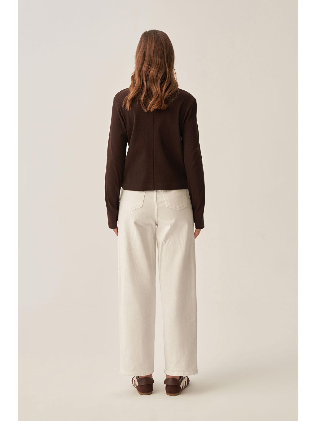 Kahverengi Kahve-Parmaklıklı Balıkçı Yaka Body-3