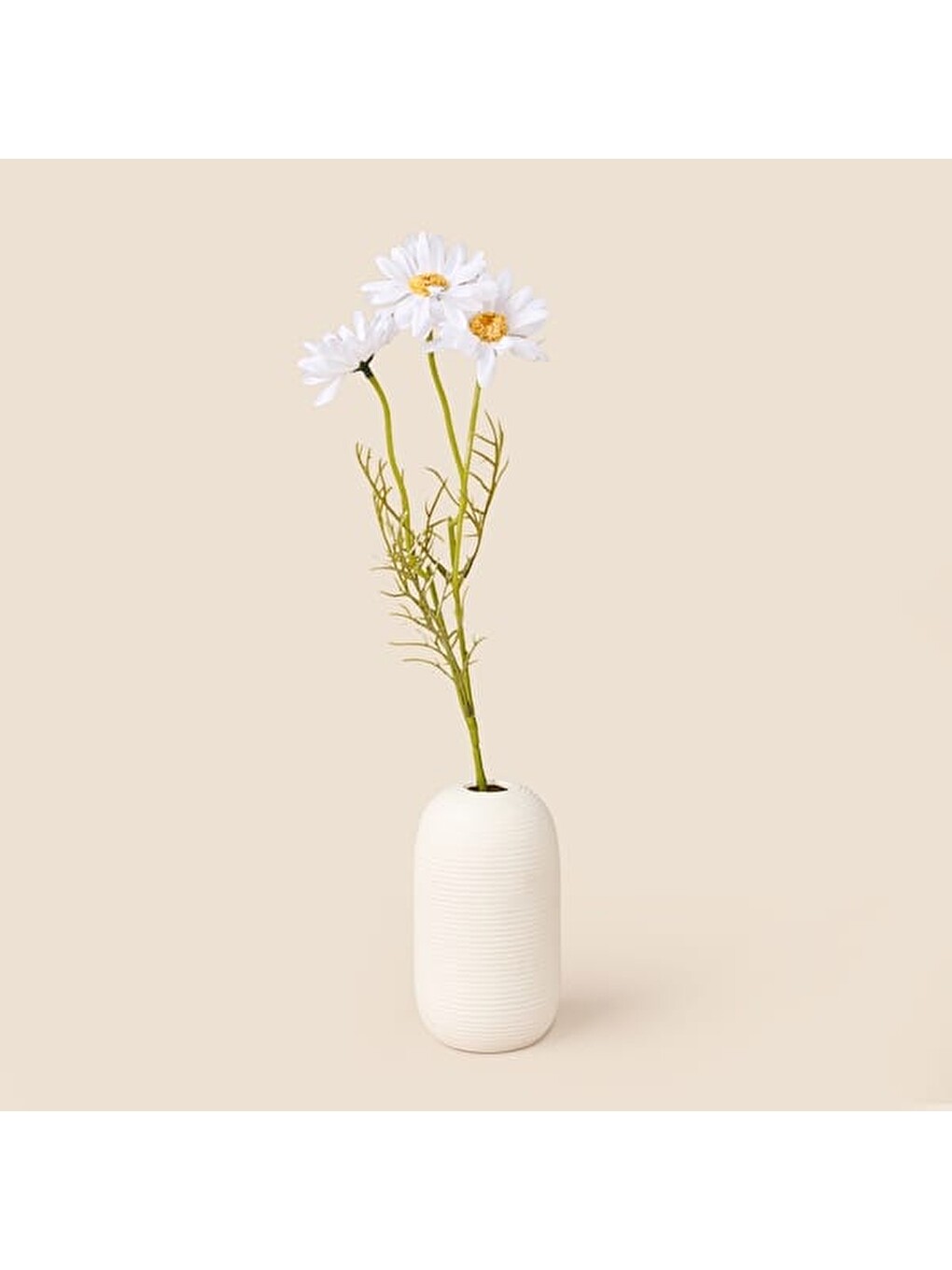Deco Papatya Yapay Dal Çiçek - Beyaz - 47 cm