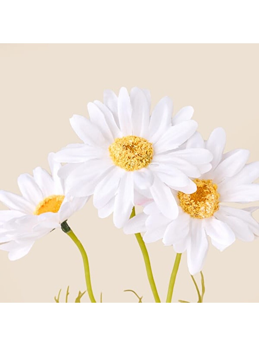 Deco Papatya Yapay Dal Çiçek - Beyaz - 47 cm-2