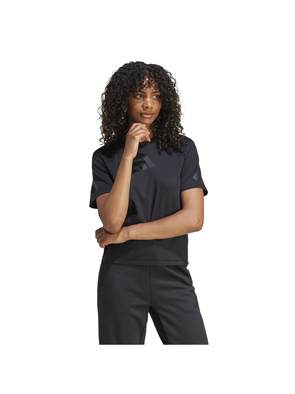 Z.N.E Kadın Siyah Tişört-2