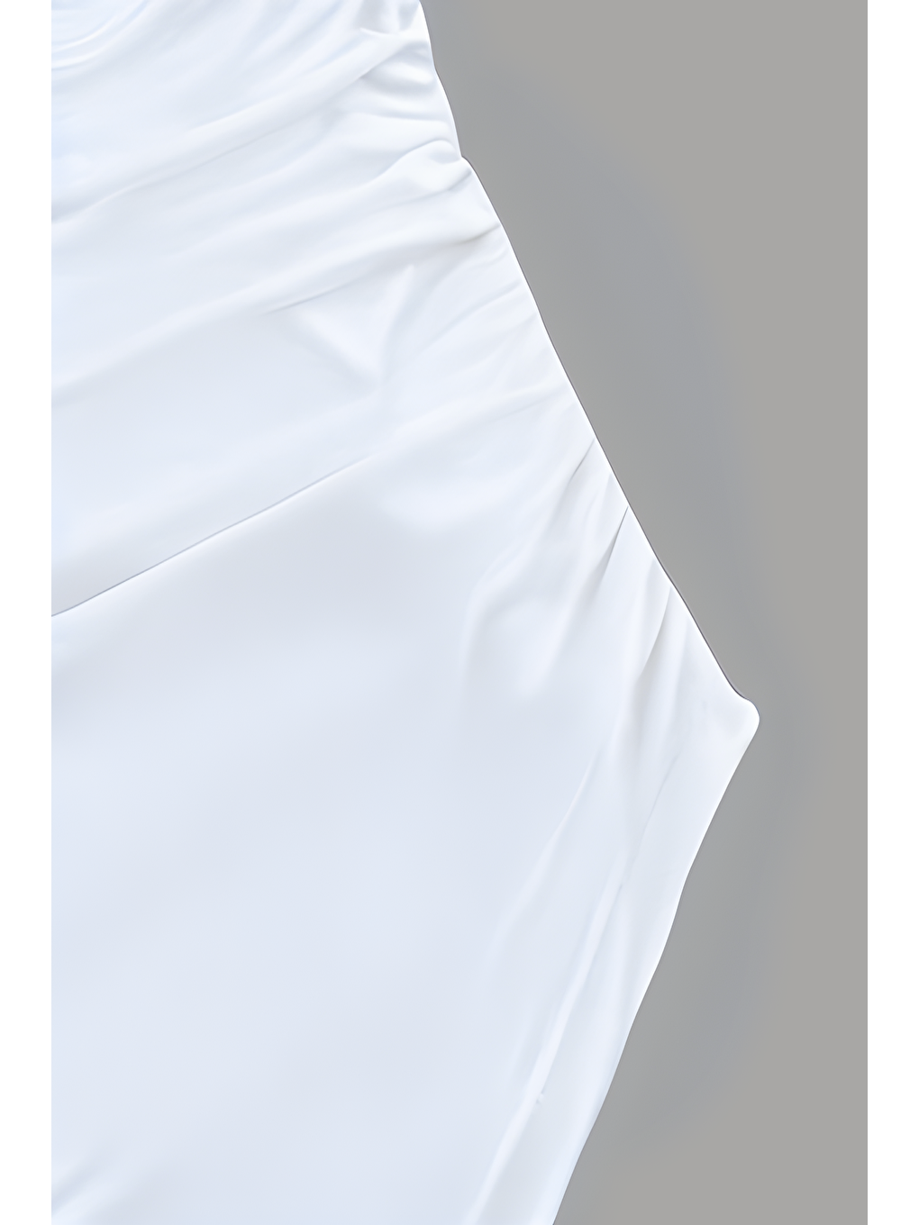 Kadın Beyaz Elastanlı Drapeli Uzun İspanyol Kollu Crop Bluz-5