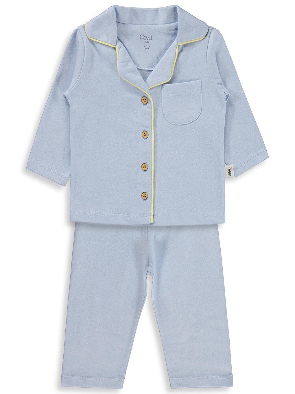 Baby Basic 6-18 Ay Pijama Takımı - Mavi