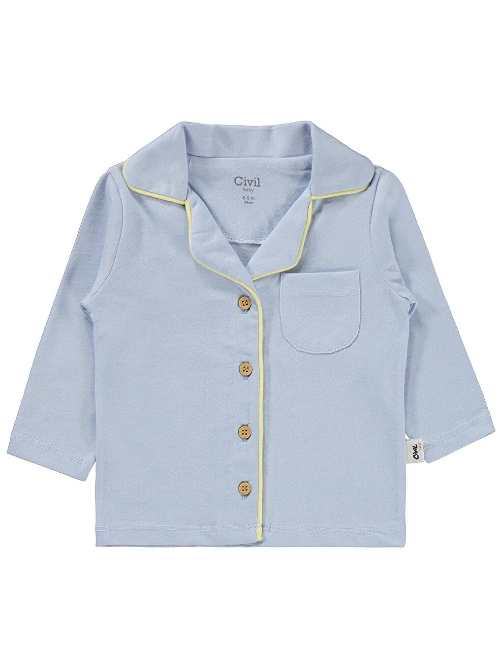 Baby Basic 6-18 Ay Pijama Takımı - Mavi-1