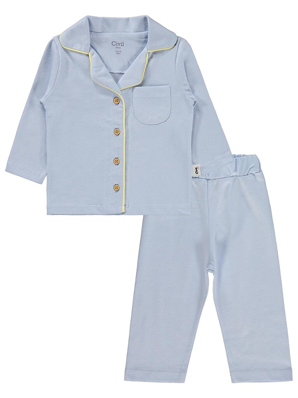 Baby Basic 6-18 Ay Pijama Takımı - Mavi-3