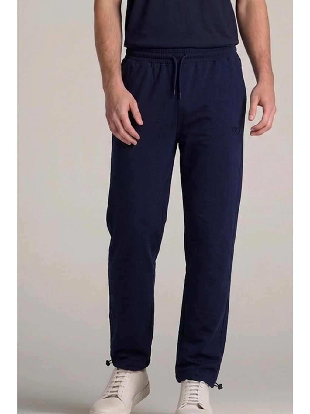 Erkek Trend Baskılı Beli Lastikli Lacivert Baggy Eşofman Altı-4