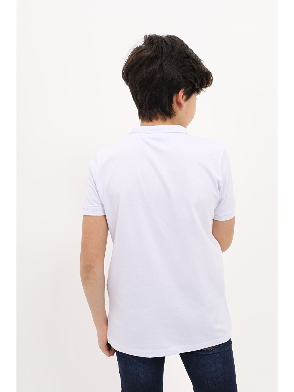 Beyaz Erkek Çocuk Nakışlı Tişört-2