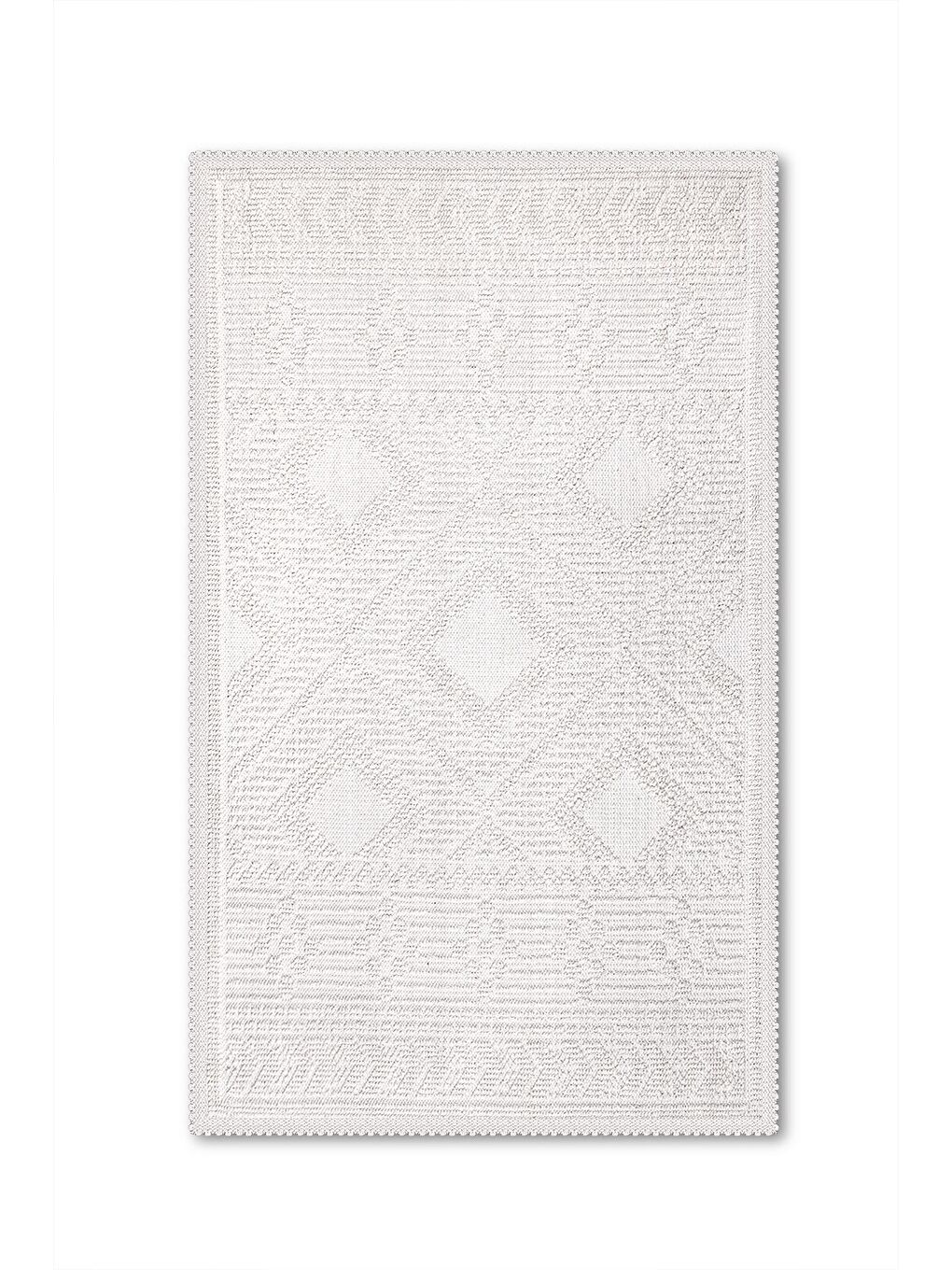 Ekru Bukle Bohem Doğal Pamuklu 2'li Banyo Paspas Seti 60X100+50X60 CM - EKRU-1