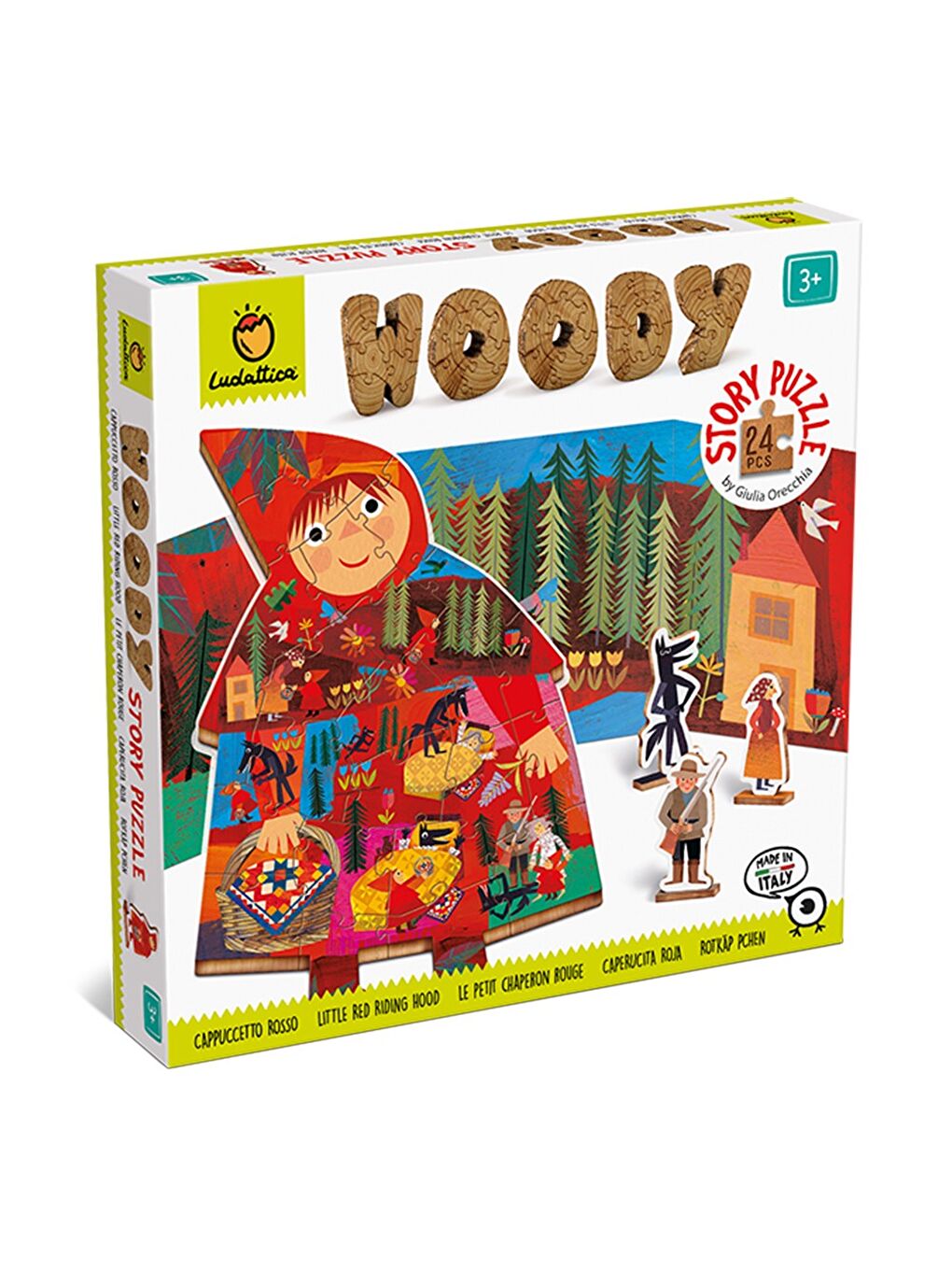 Ludattica Renksiz Woody Story Puzzle - Little Red Riding Hood