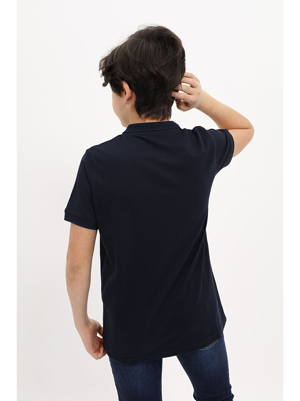 Lacivert Erkek Çocuk Nakışlı Tişört-2