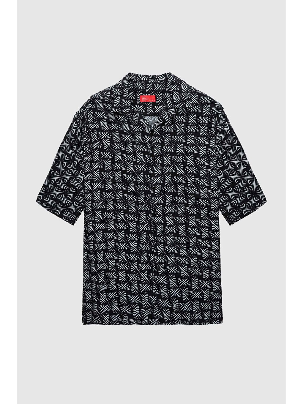 Relaxed Siyah Gömlek-4