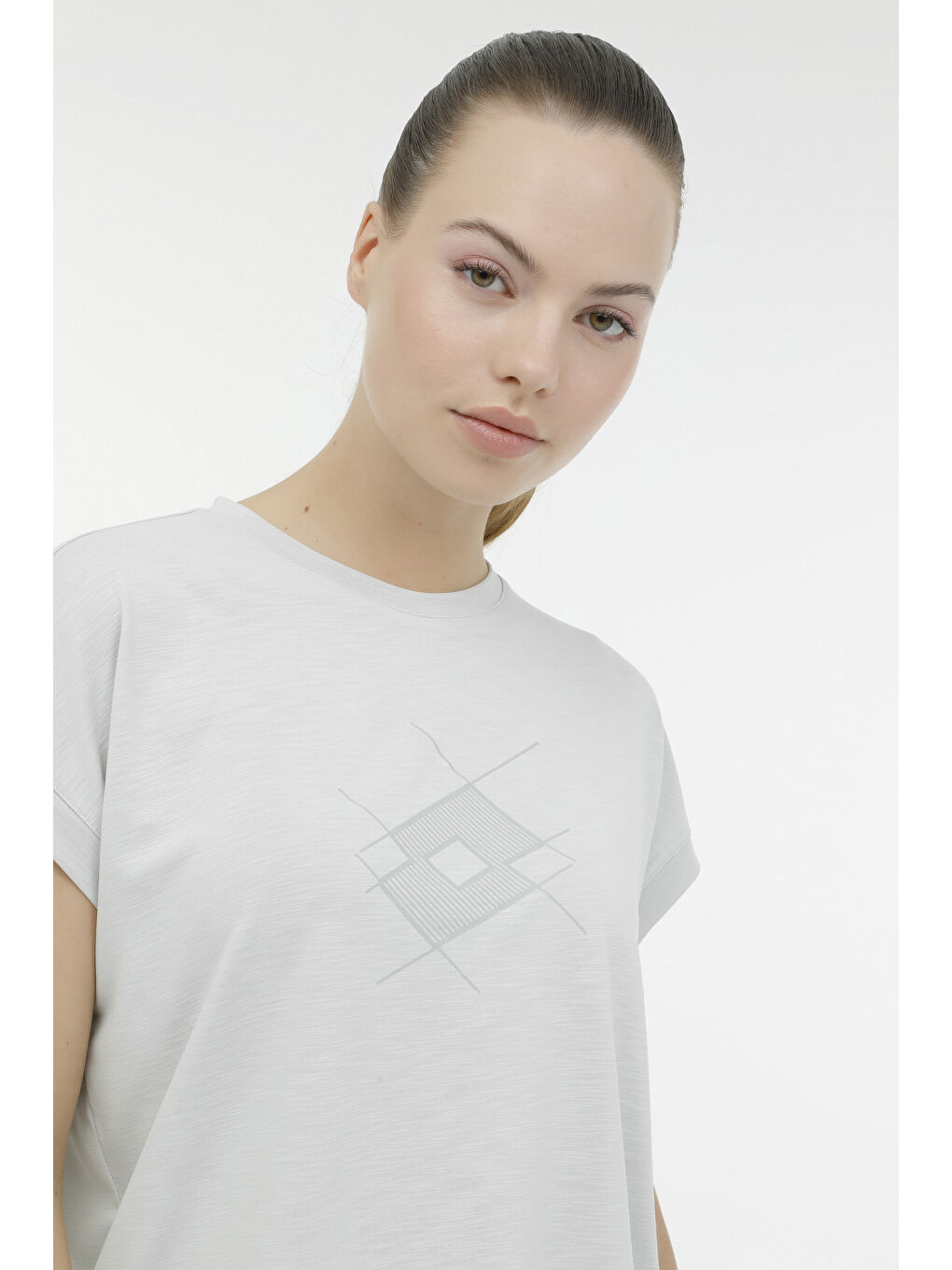 WL 11LLW04-B TSH 3FX Yeşil Kadın Kısa Kol T-Shirt-4