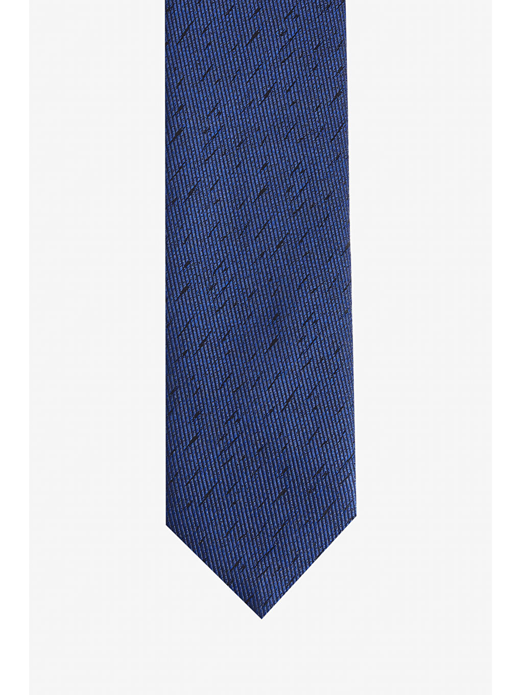 Erkek Lacivert Desenli İpek Kravat-1