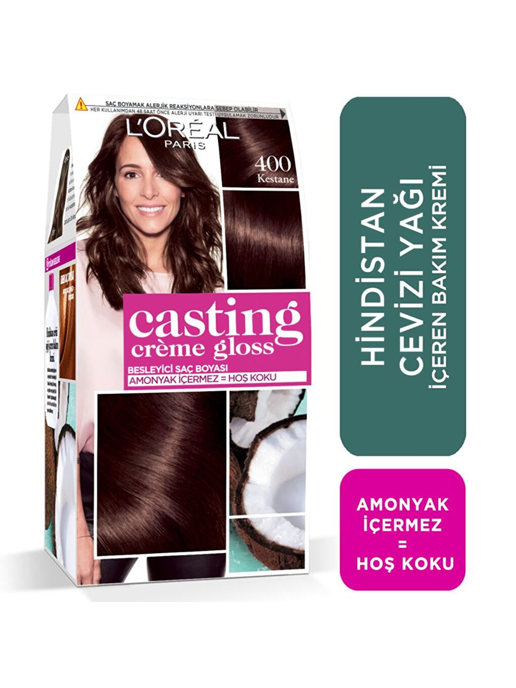 L'Oreal Paris Kahverengi Casting Crème Gloss Saç Boyası - 400 Kestane