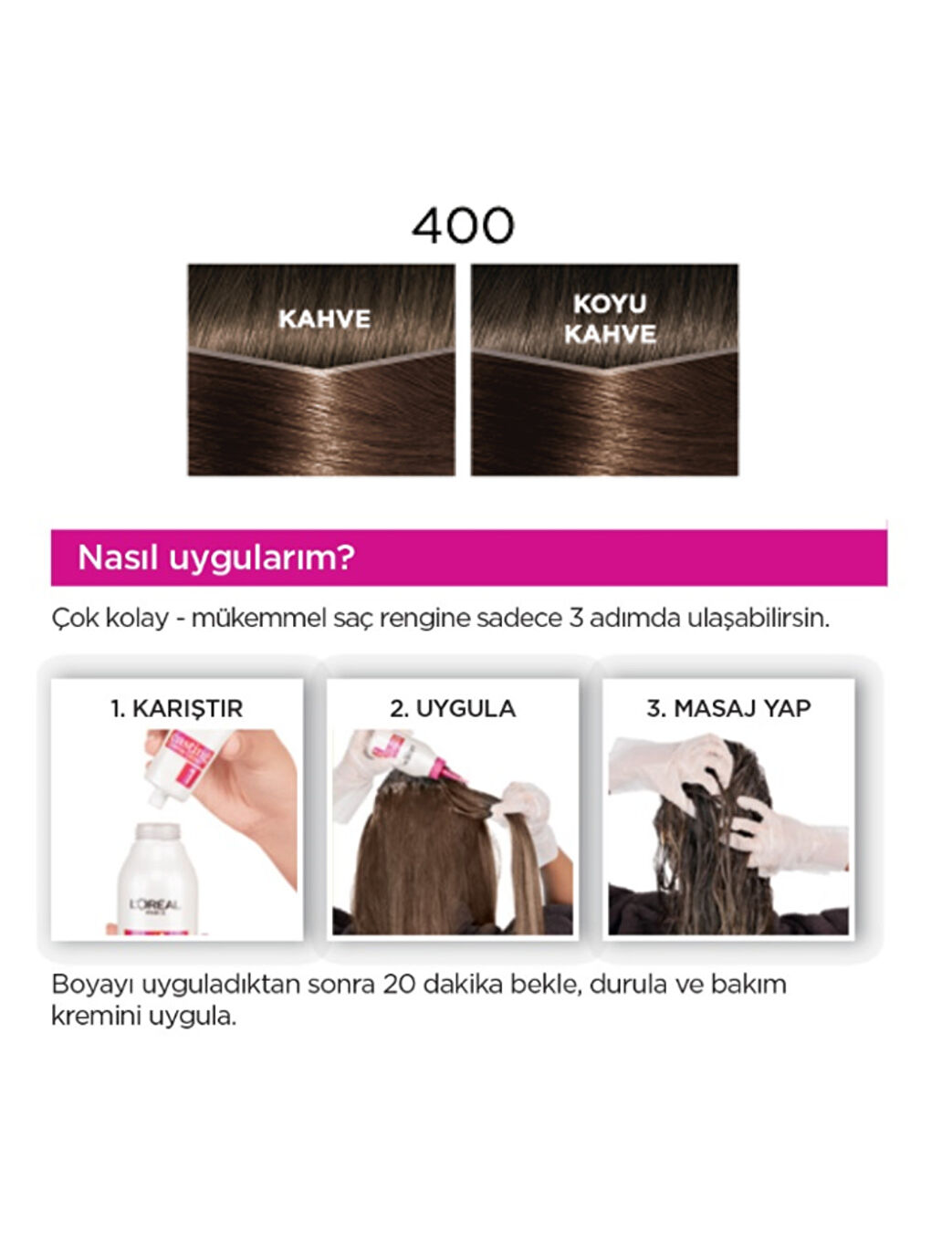 L'Oreal Paris Kahverengi Casting Crème Gloss Saç Boyası - 400 Kestane - 4