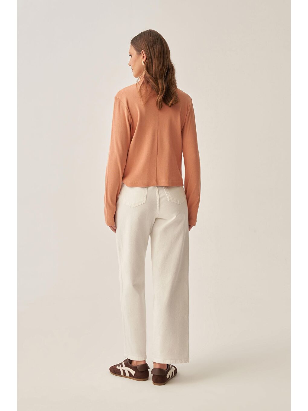 Pembe Somon-Parmaklıklı Balıkçı Yaka Body-2