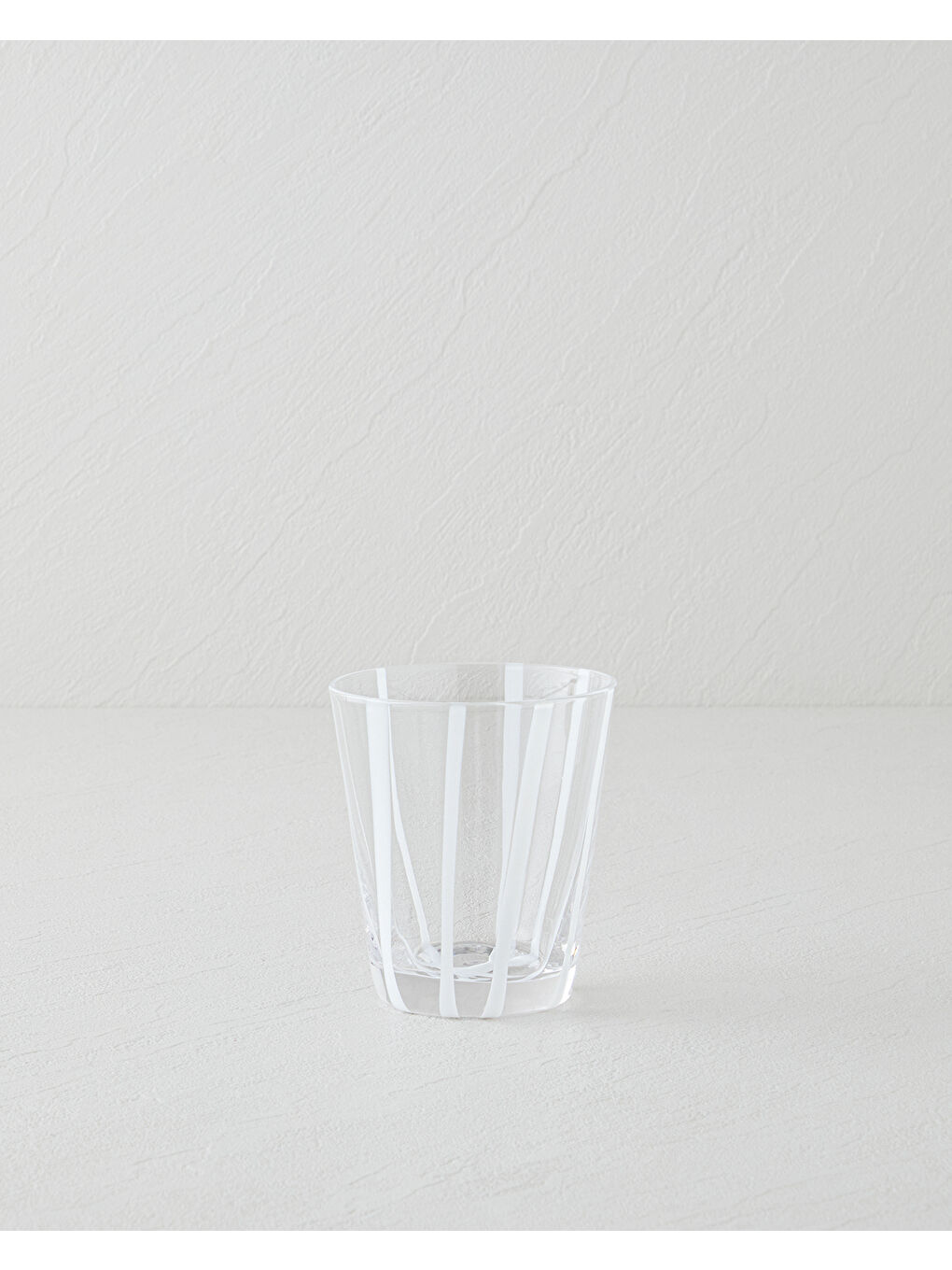 Stripe Cam El Yapımı Bardak 240 ml Beyaz