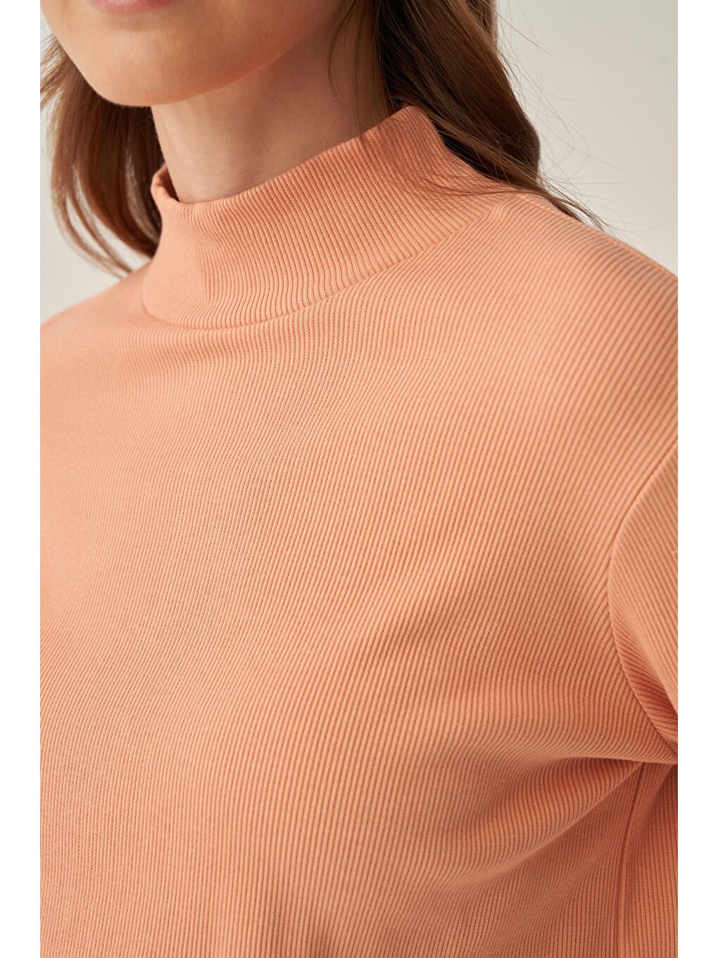 Pembe Somon-Parmaklıklı Balıkçı Yaka Body-3